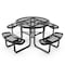 Flash Furniture Round Creekside Picnic Table, Black, Metal, 82.5 in L SLF-EMR-46-BK-GG - alternate 10